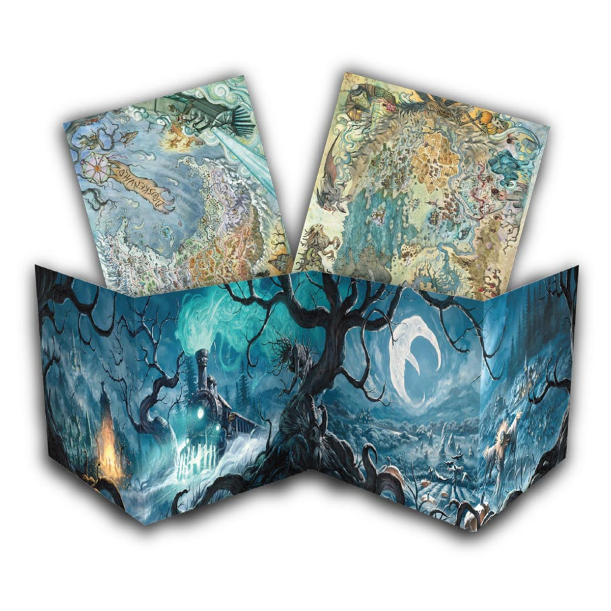 LAETCMGM Dungeons & Dragons 5E - The Crooked Moon - Wicker Moor GM Screen & Maps Game