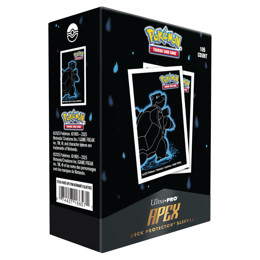ULP16657 Deck Protector - Apex Pokemon Neon Kanto Blastoise - 105 Piece