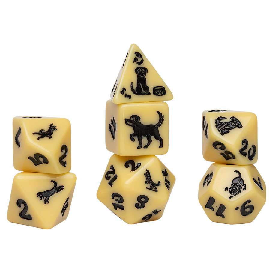 SDZ002604 Animal Dice - Golden Pup - Set of 7