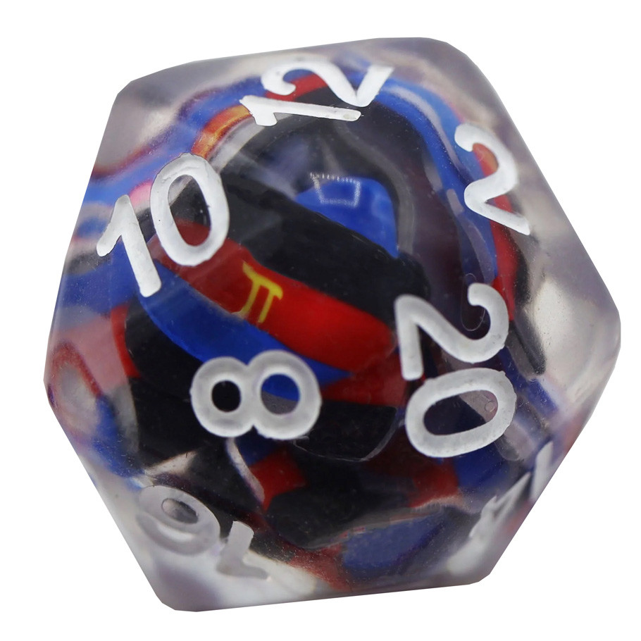 FBG2293 Polyamorous Flag Dice, Clear - Set of 7