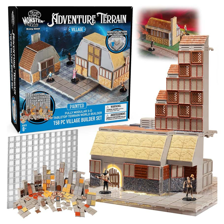 MONVBP191 MAT Painted Village Builder Set - 158 Piece