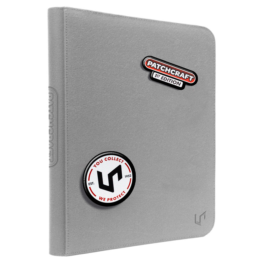 ULP16643 Patchcraft PRO 9-Pocket Zippered Trading Card Binder, Gray