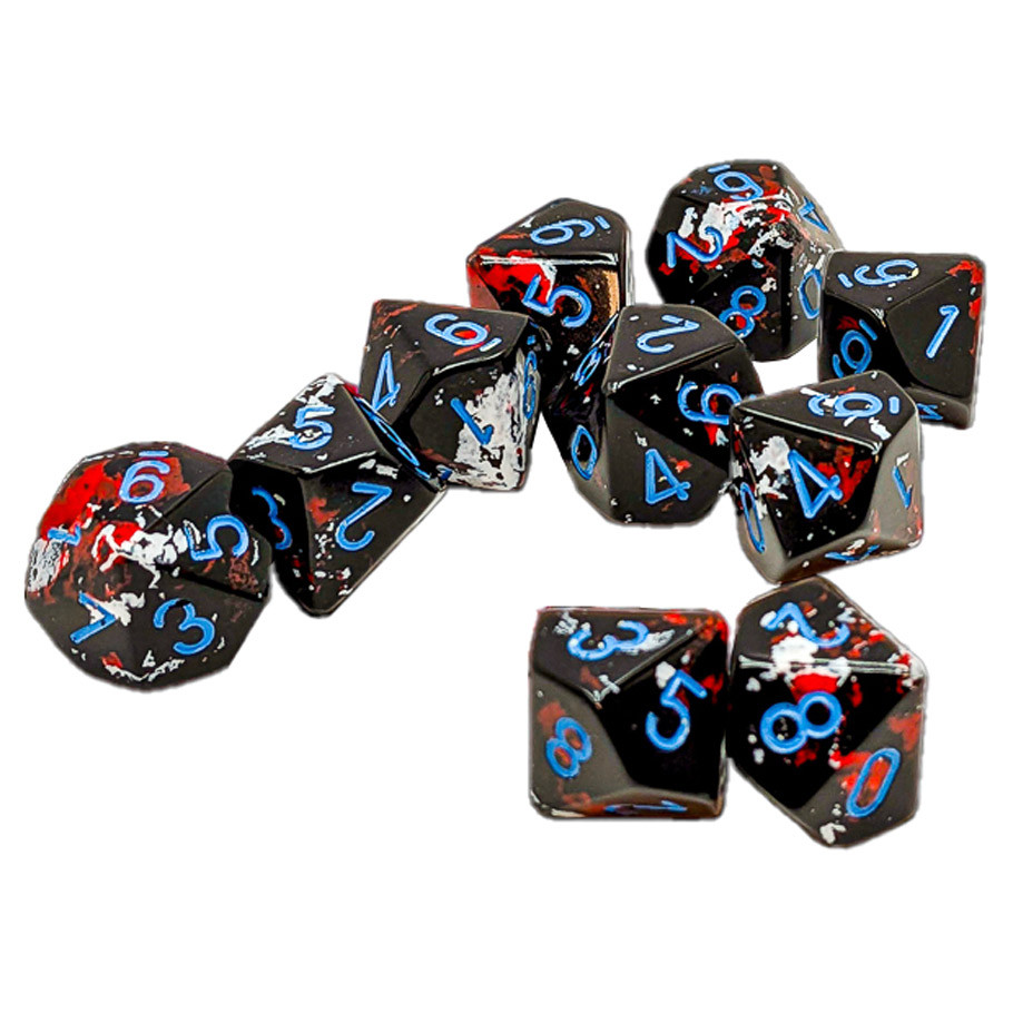 CHX24208 D10 Clamshell Brush Dark Side Dice - Pack of 10