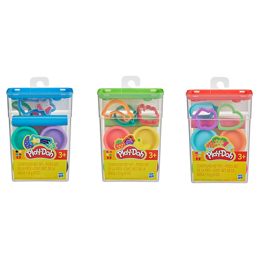 HSBG2487 Storage Bucket Assortment Play Dough Set - Pack of 6