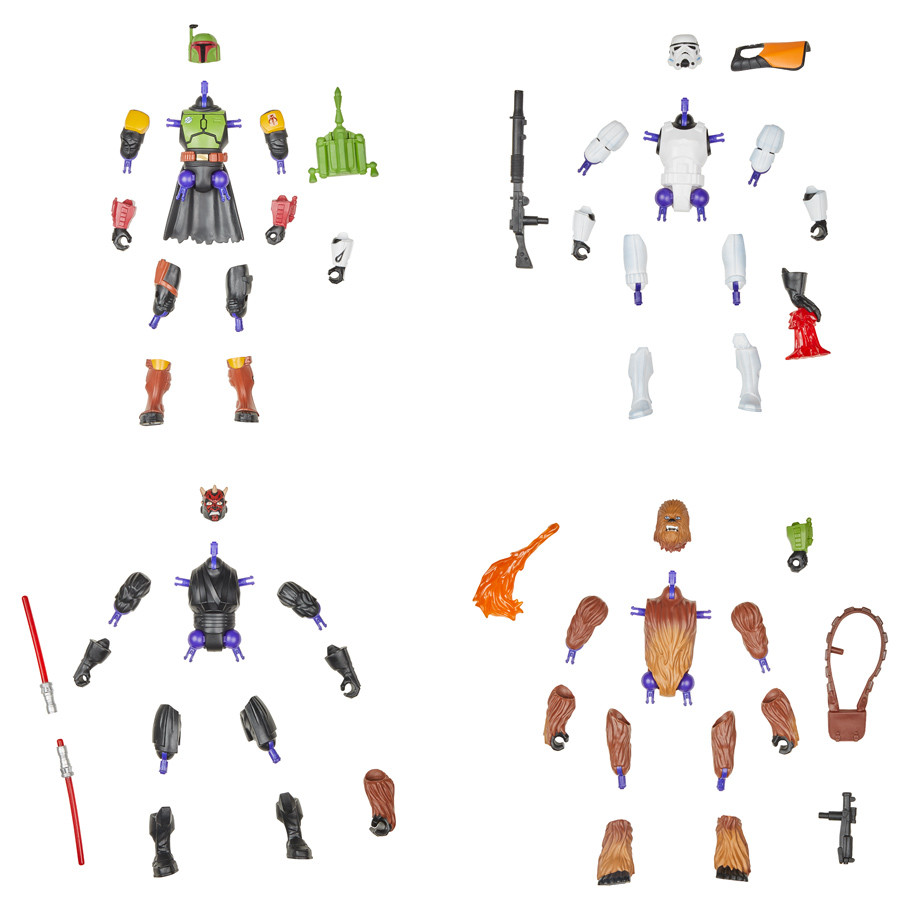 HSBF9479 Mix Mashers Star Wars Basic Figure, Assortment - Pack of 8