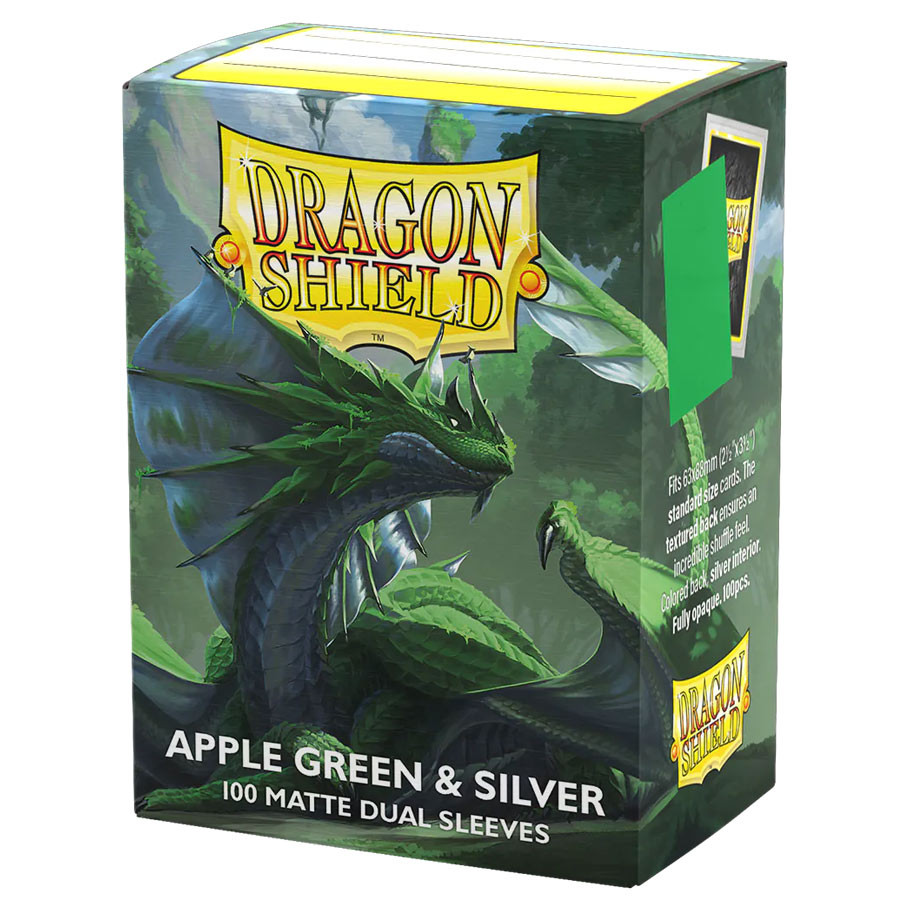 ATM15073 Dual Matte Deck Protector, Apple Green & Silver - Pack of 100