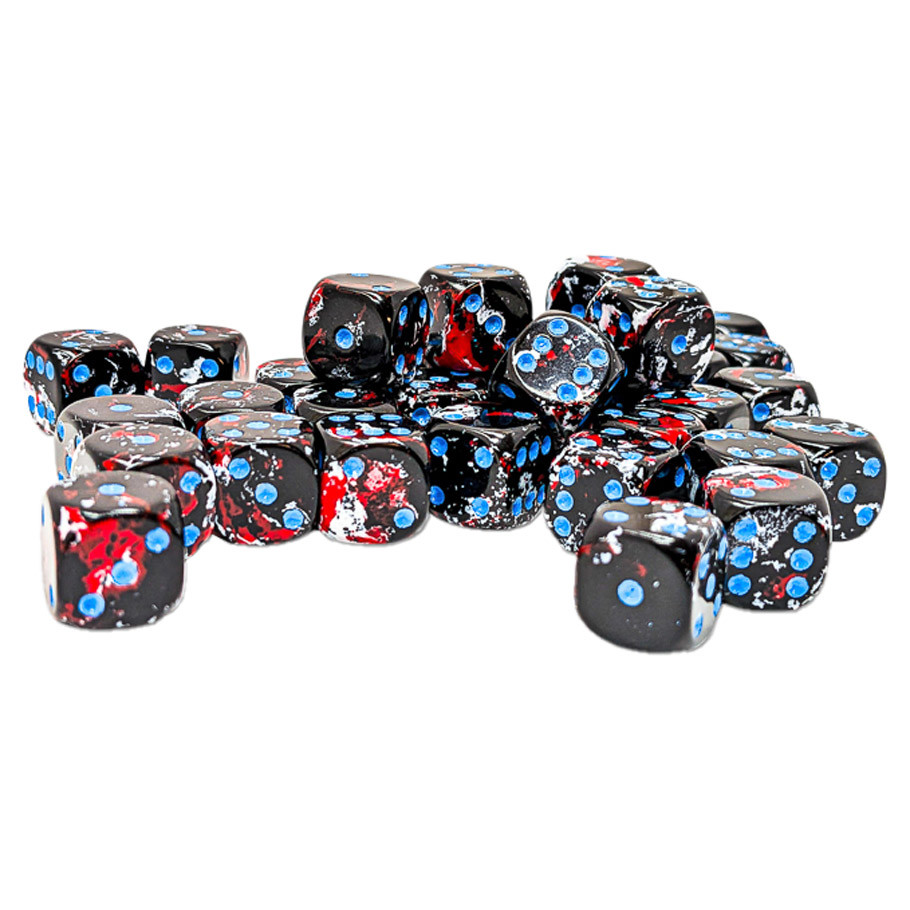 CHX24808 12 mm D6 Cube Brush Dark Side Dice - Pack of 36