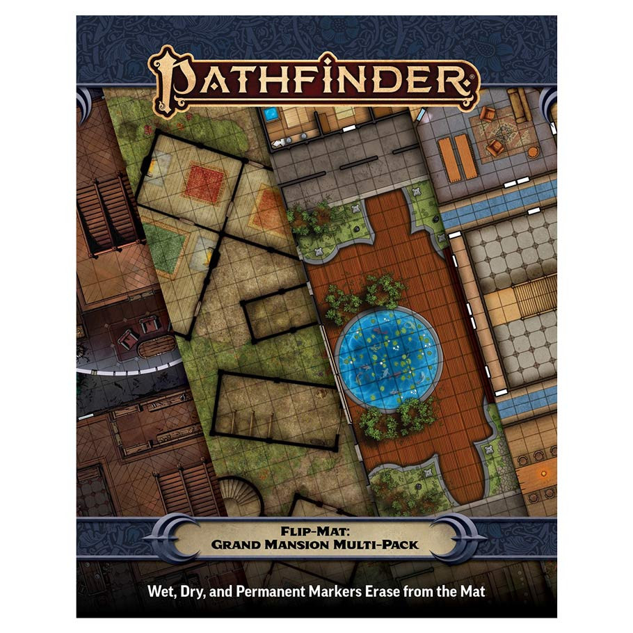 PZO11035-FM Pathfinder 2E Grand Mansion Multi-Pack Role Play Games Flip Mat
