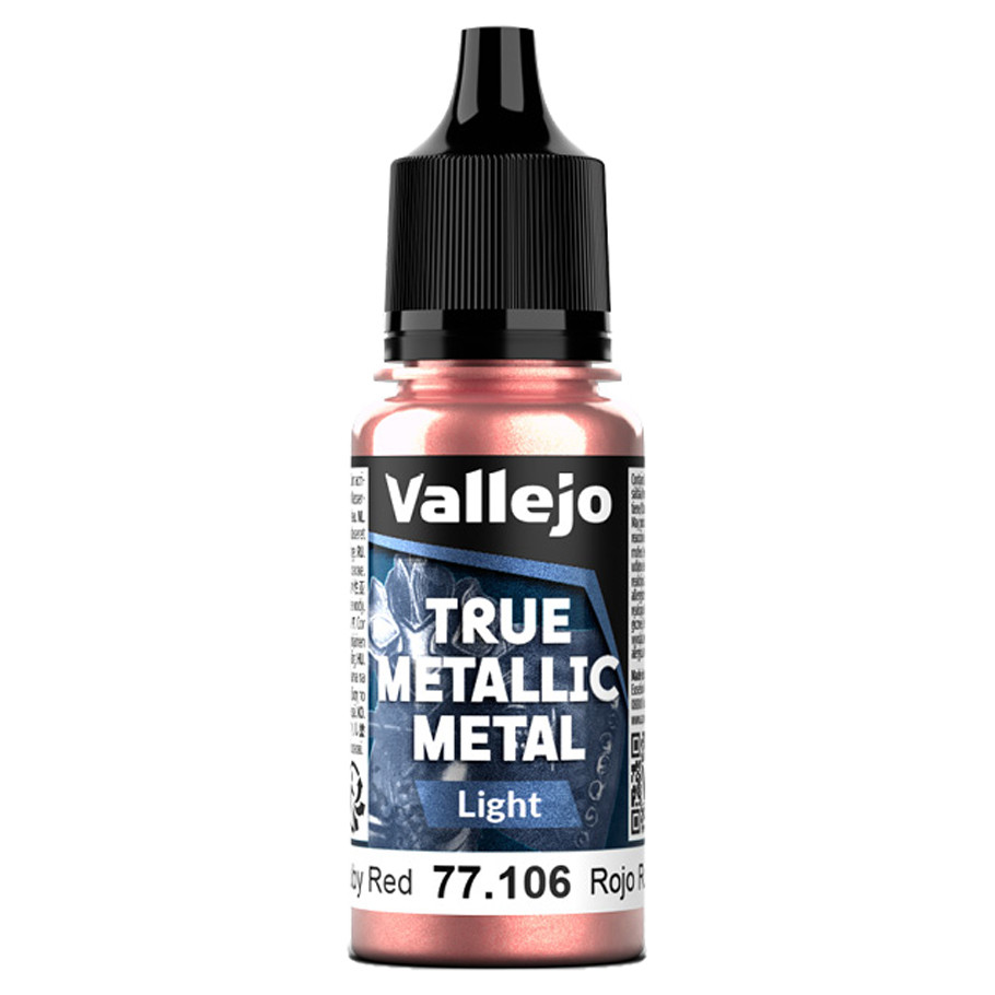 VJP77106 18 ml True Metallic Metal Light Paint, Ruby Red