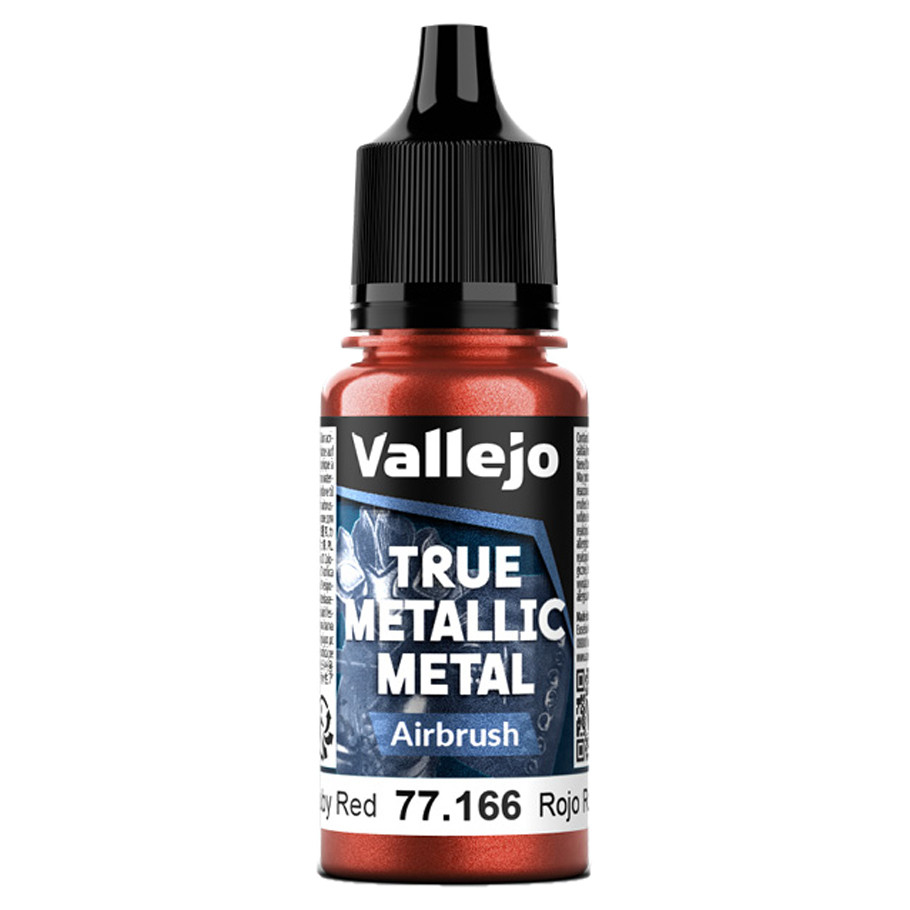 VJP77166 18 ml True Metallic Metal Airbrush Paint, Ruby Red