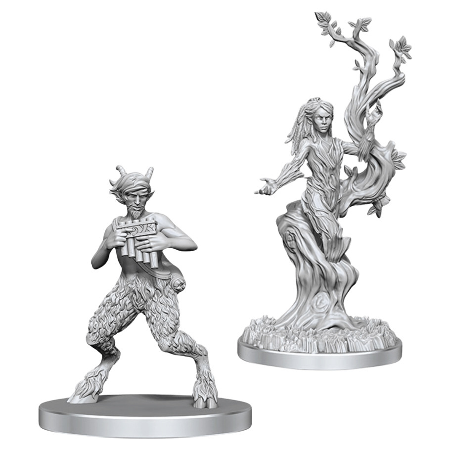 WZK90859 Dungeons & Dragons Nolzurs Marvelous-Satyr & Dryad Miniatures & Miniature Games