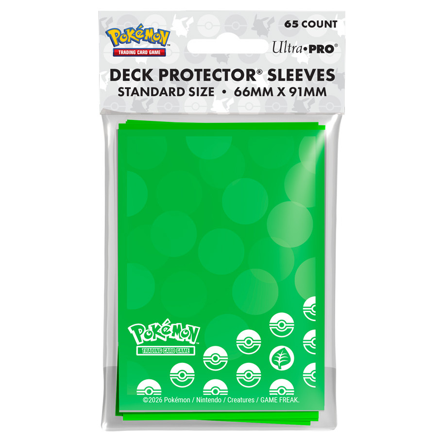ULP16742 Pokemon Grass Type Energy Deck Protector for Card Game - 65 Piece