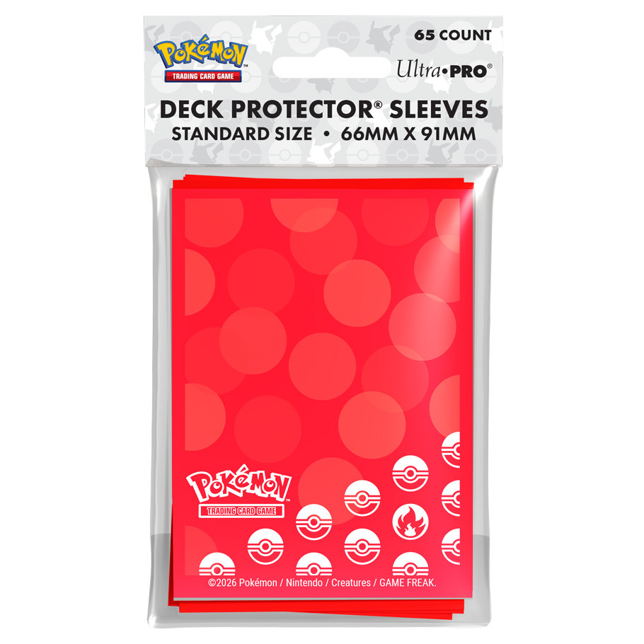 ULP16743 Pokemon Fire Type Energy Deck Protector for Card Game - 65 Piece
