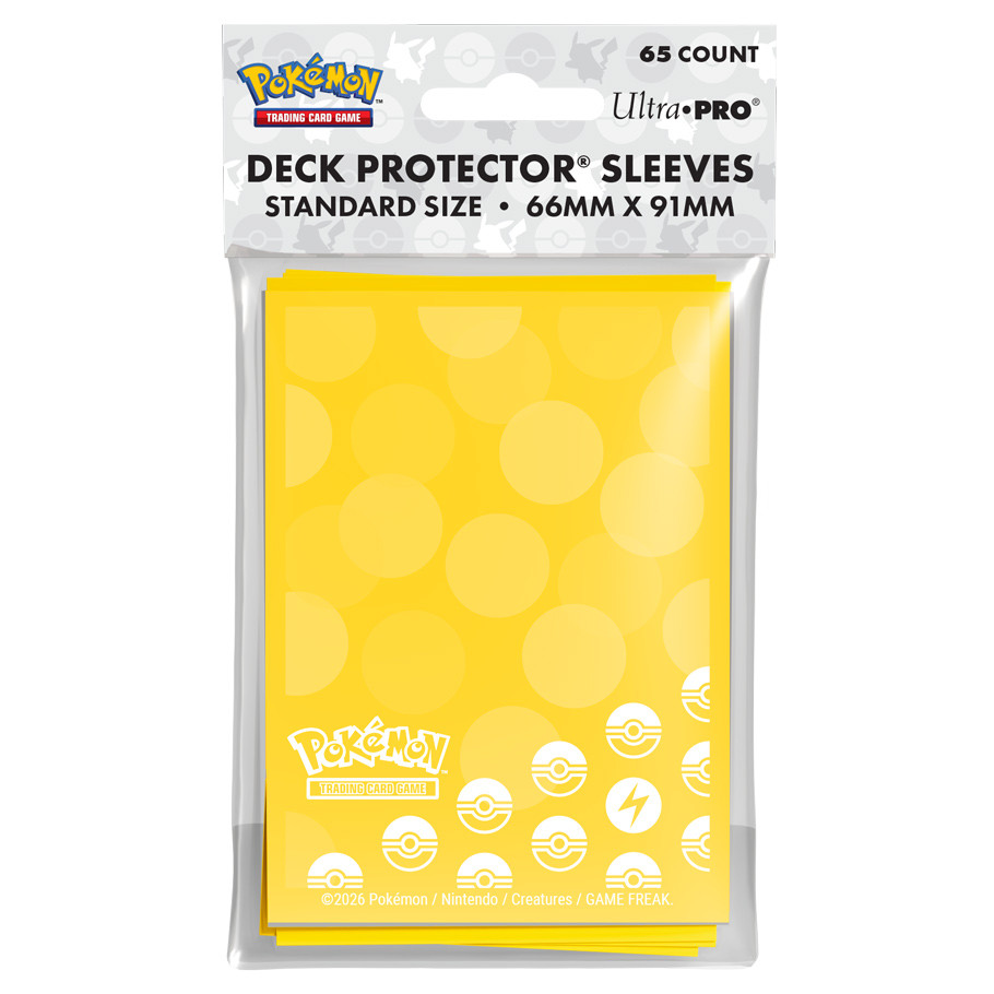 ULP16745 Pokemon Lightning Type Energy Deck Protector for Card Game - 65 Piece