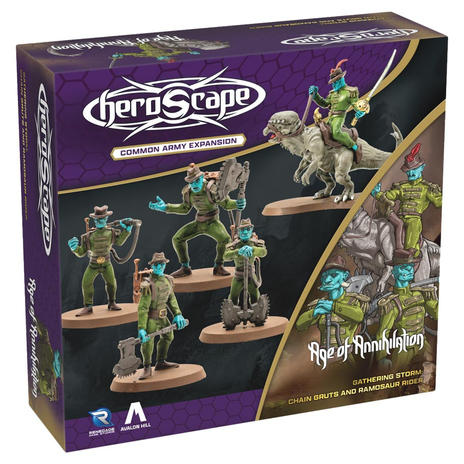 REN02888 Heroscape Chain Gruts & Ramosaur Rider Army Expansion Board Game