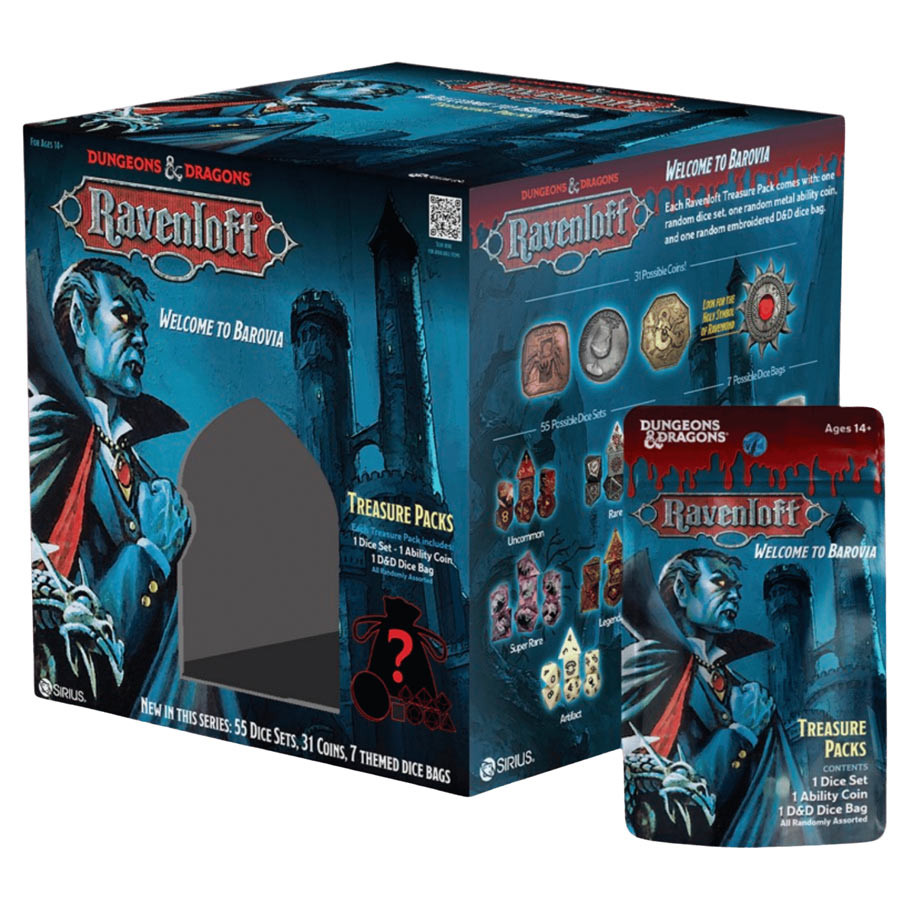 SDZ200601 Dungeons & Dragons Castle Ravenloft Treasure Packs PDQ Dice Set - 25 Piece