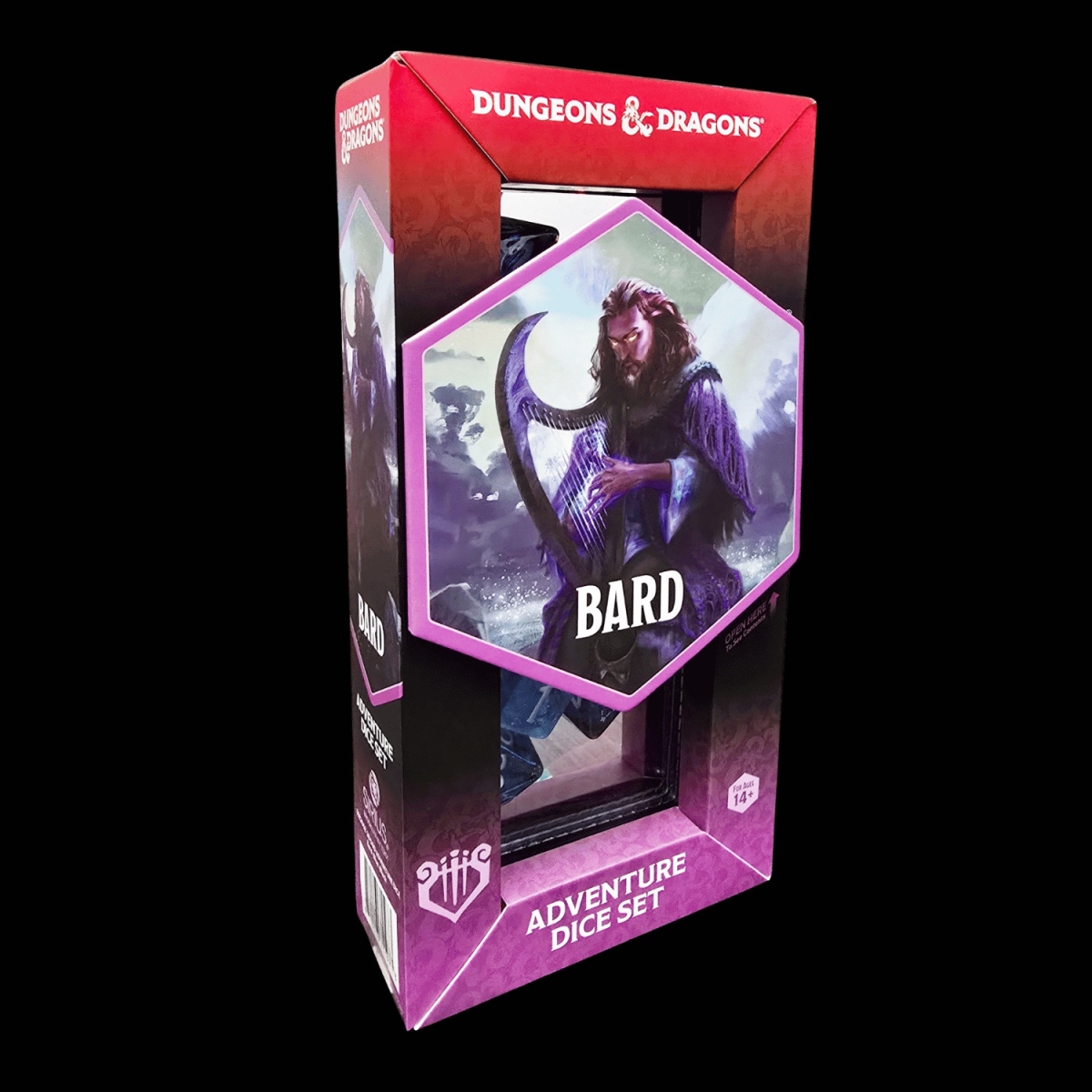 SDZ200228 Dungeons & Dragons Adventure Dice, Bard Blue & Black