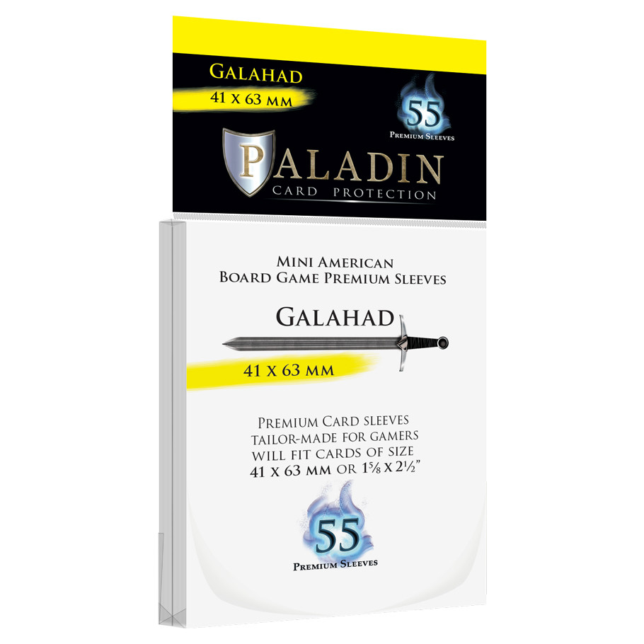 PALGALCLR 44 x 67 mm Paladin Galahad Transparent Deck Protector - 55 Piece