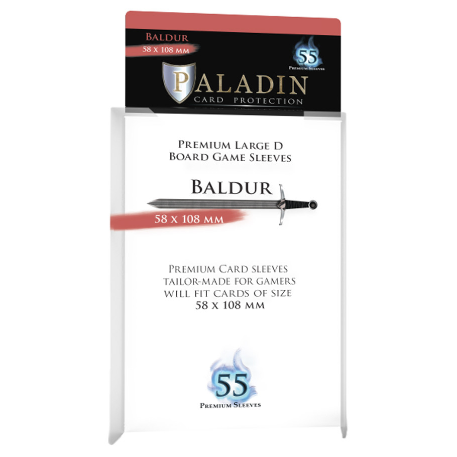 PALBALCLR 61 x 111 mm Paladin Baldur Transparent Deck Protector - 55 Piece