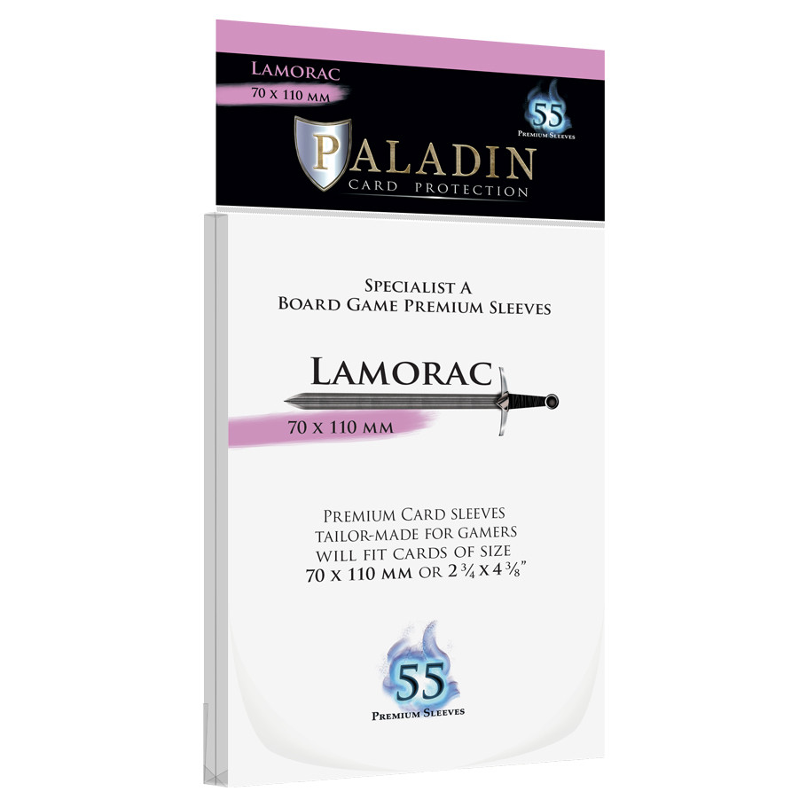 PALLAMCLR 73 x 113 mm Paladin Lamorac Transparent Deck Protector - 55 Piece