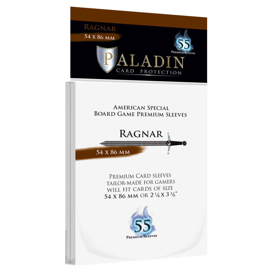PALRAGCLR 57 x 89 mm Paladin Ragnar Transparent Deck Protector - 55 Piece