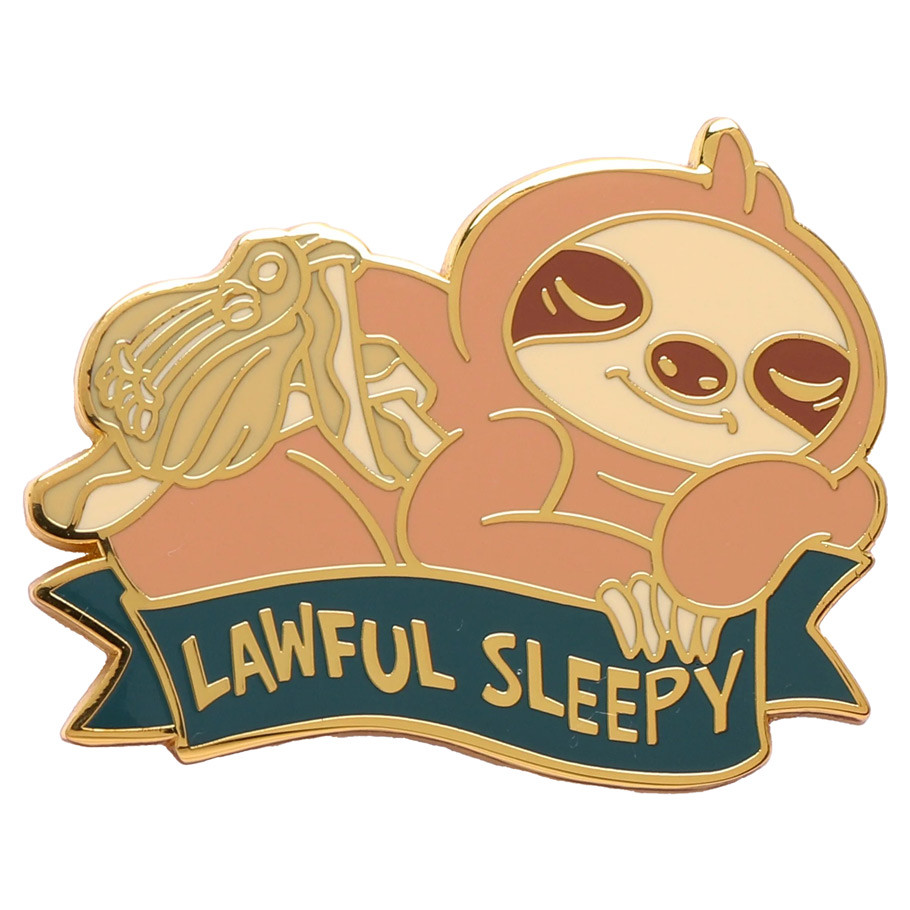 HYOPN049 Lawful Sleepy Sloth Enamel Pin