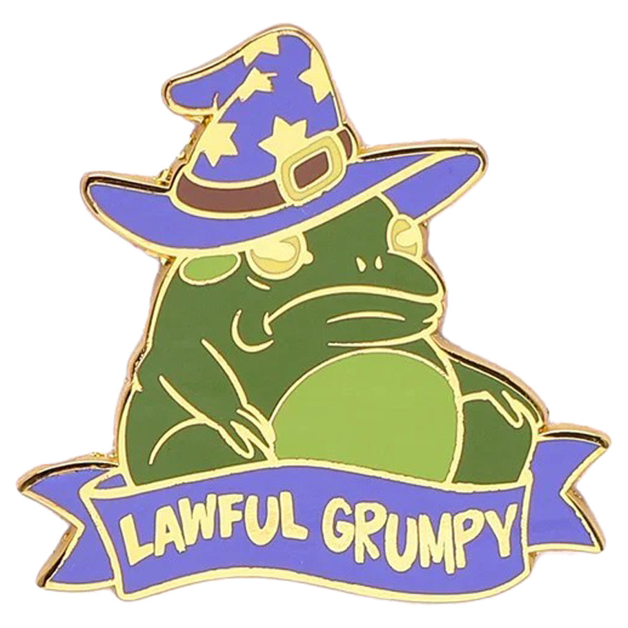 HYOPN056 Lawful Grumpy Toad Enamel Pin