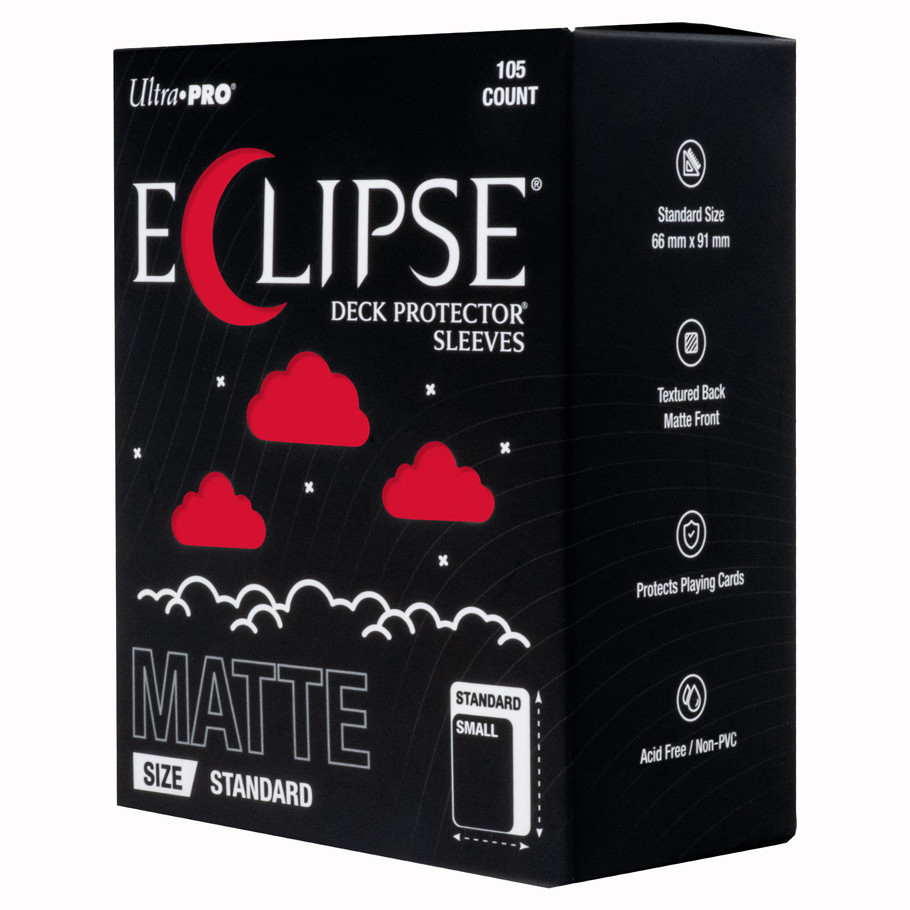 ULP16684 Eclipse Matte Apple Red Deck Protector - 105 Piece