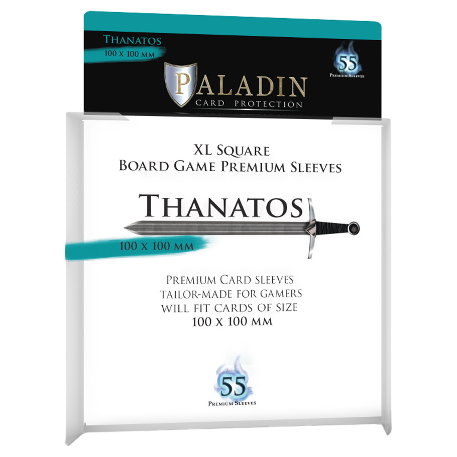 PALTHNCLR 103 x 103 mm Paladin Thanatos Transparent Deck Protector - 55 Piece