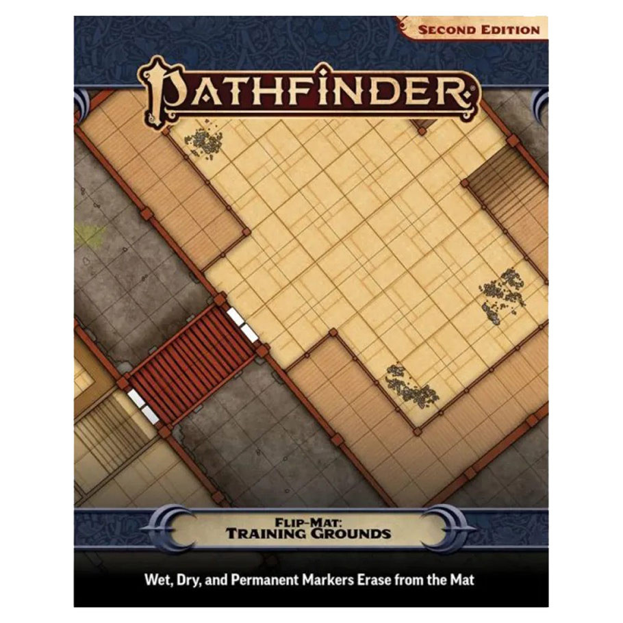 PZO11037-FM Pathfinder 2E Training Grounds Flip-Mat for Role Playing Game