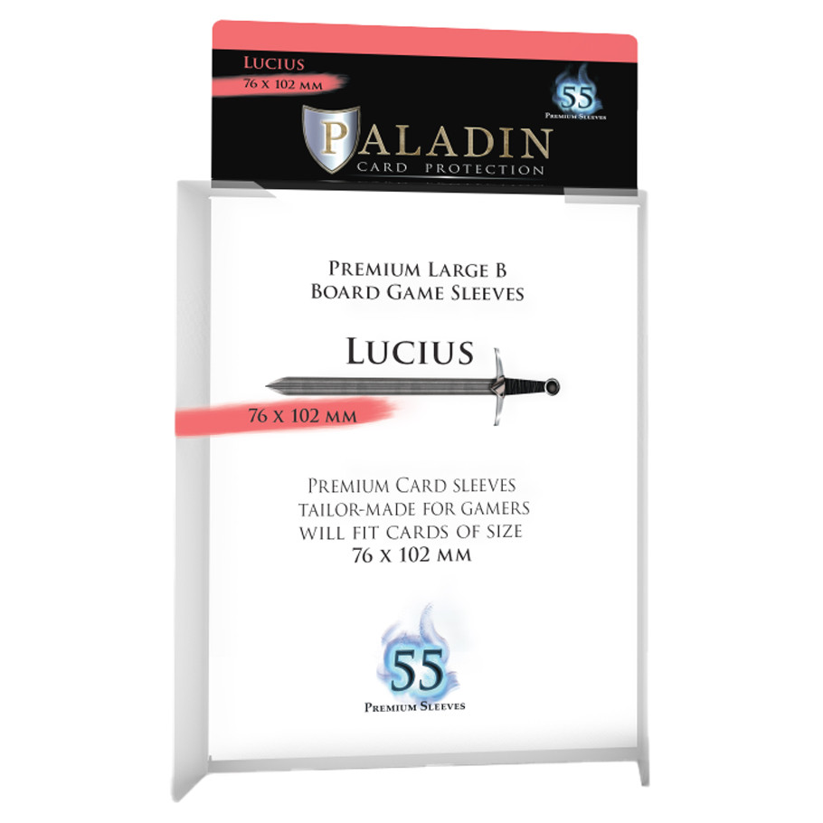 PALLUCCLIR 79 x 105 mm Paladin Lucius Transparent Deck Protector - 55 Piece