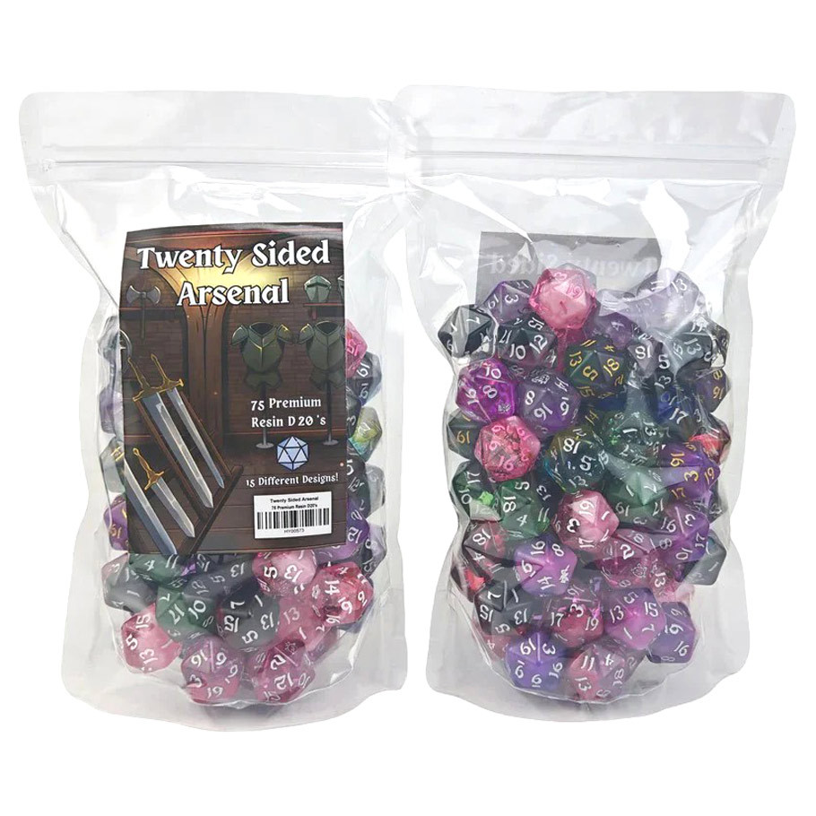 HYO0573 Twenty Sided Arsenal 75 Premium Resin D20s Dice