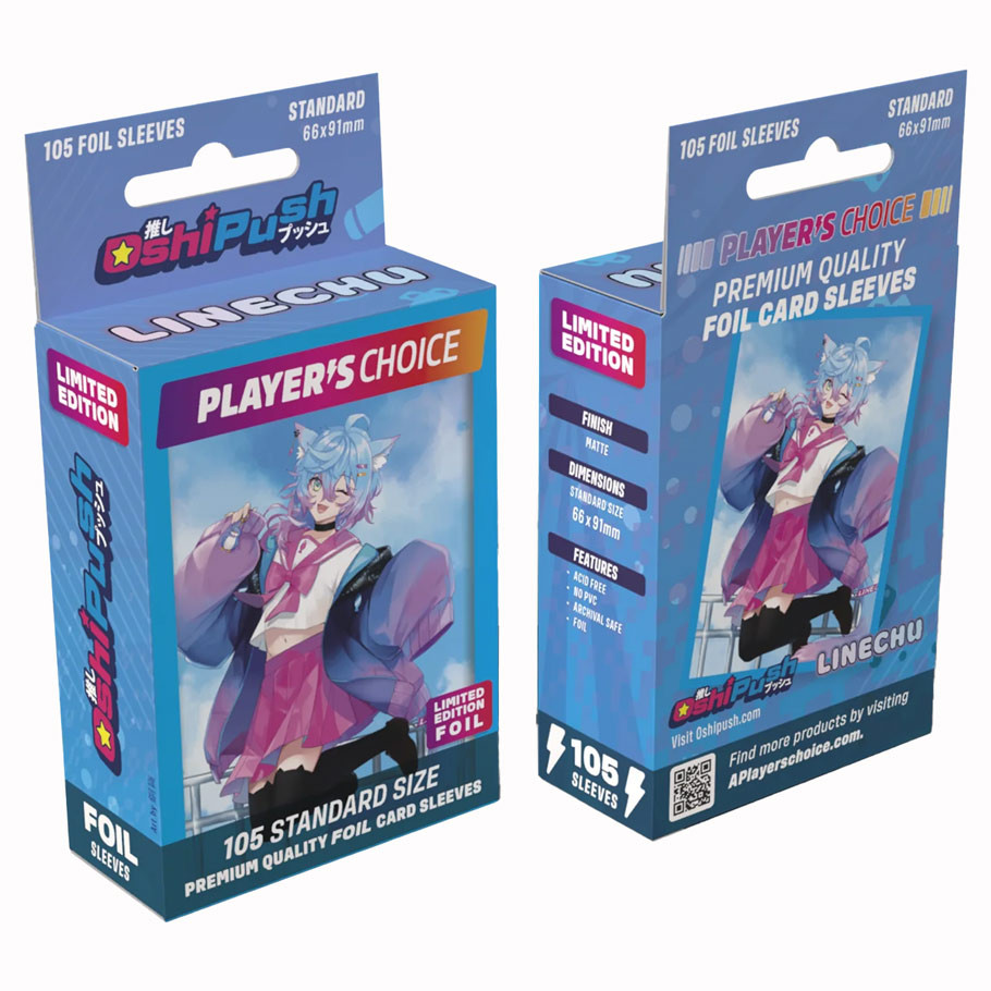PCA7122 Oshi Push TCG LineChu Deck Protector - 105 Piece