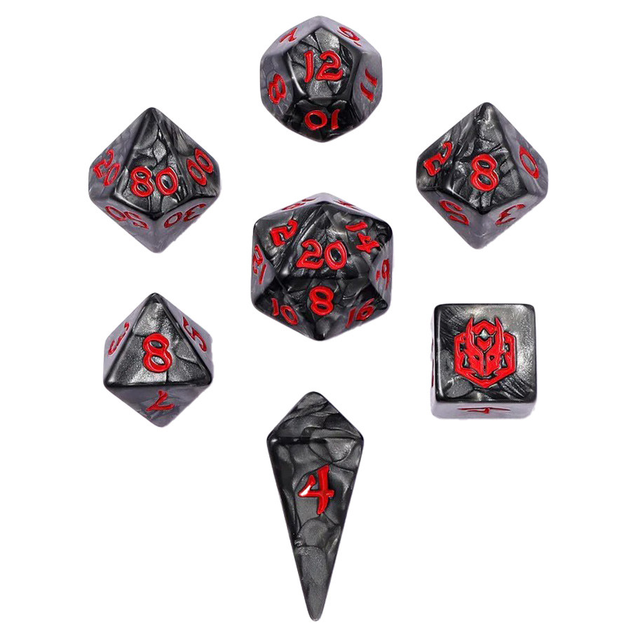 HYO2032 Mini Polymer Iron Golem Dice - Set of 7