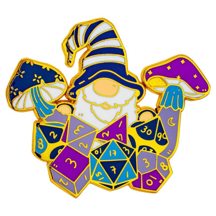 HYOPN029 Gnome with Dice Enamel Pin