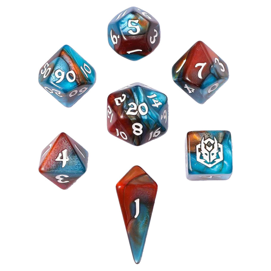 HYO2037 Mini Polymer Bards Cloak Dice - Set of 7