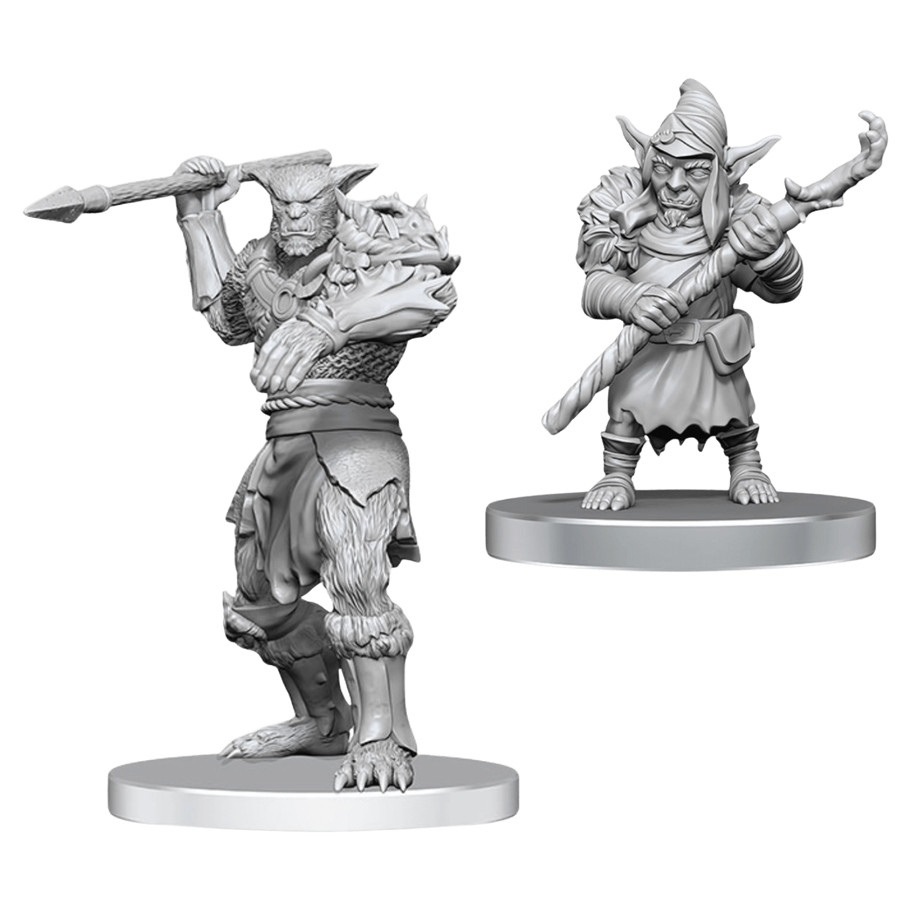 WZK90808 D&D Nolzurs Marvelous Bugbear Stalker & Goblin Hexer Miniature