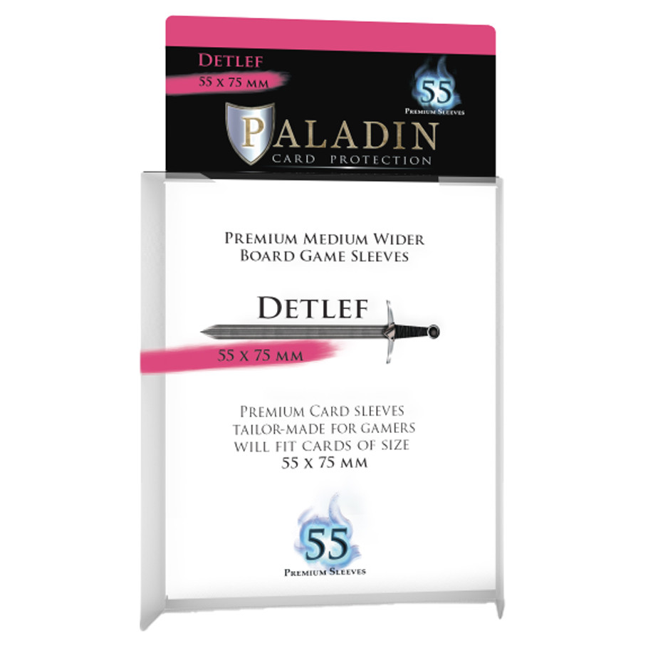 PALDETCLR 57 x 77 mm Paladin Detlef Transparent Deck Protector - 55 Piece