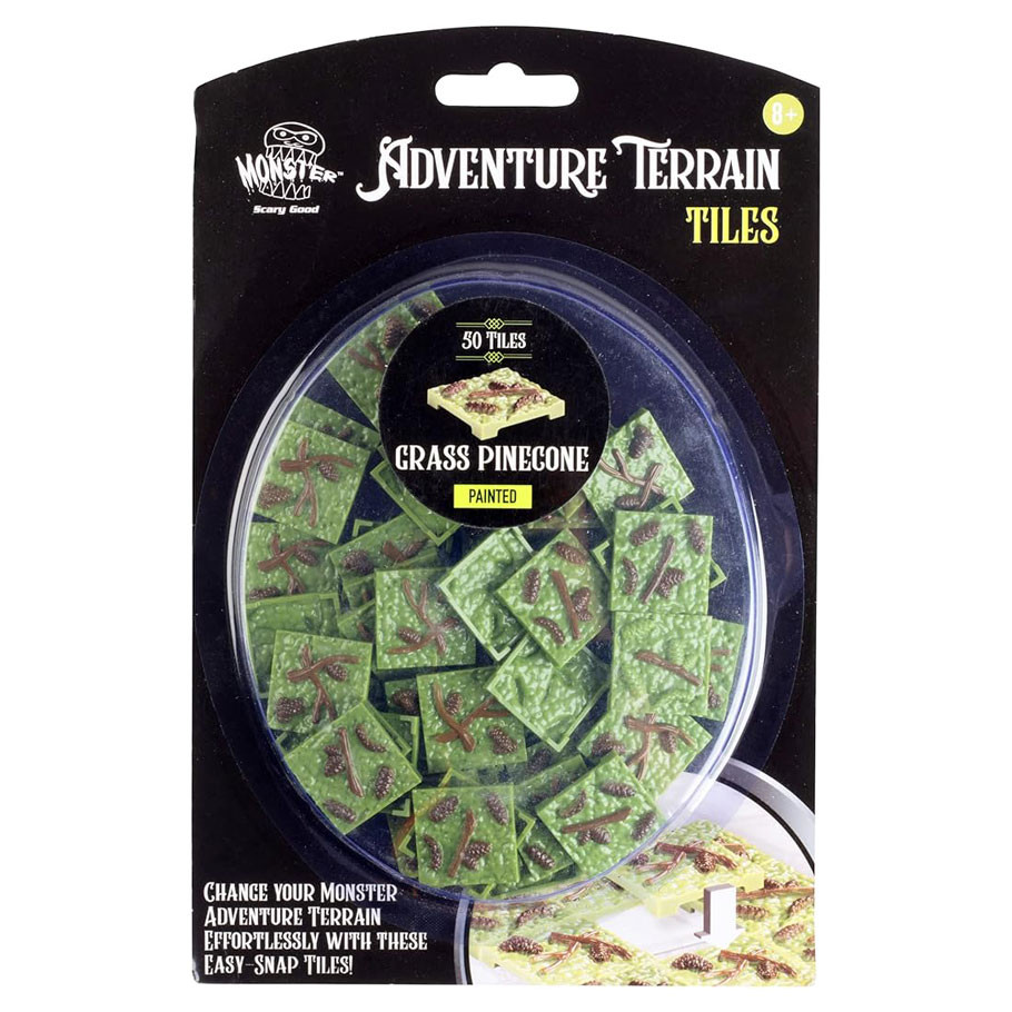 MONPGP590 Monster Adventure Terrain Painted Grass Pinecone Tiles Miniature - 50 Piece
