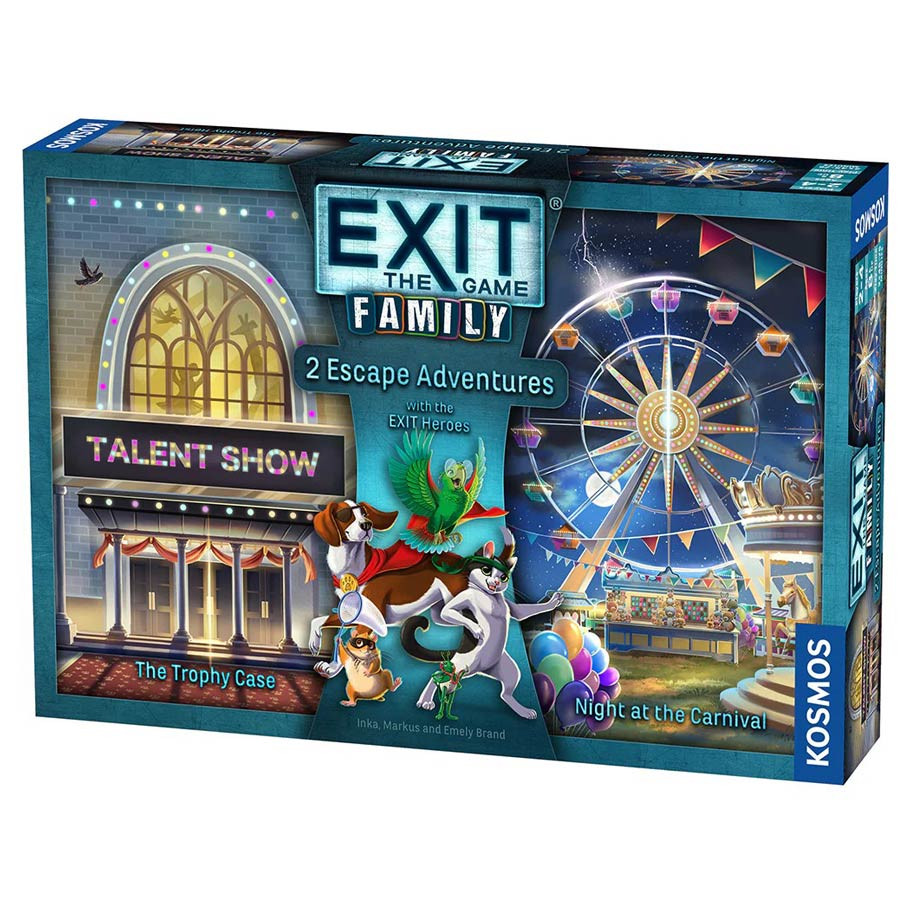 THK692889 Exit Family the Trophy Case & Night at the Carnival Board Game