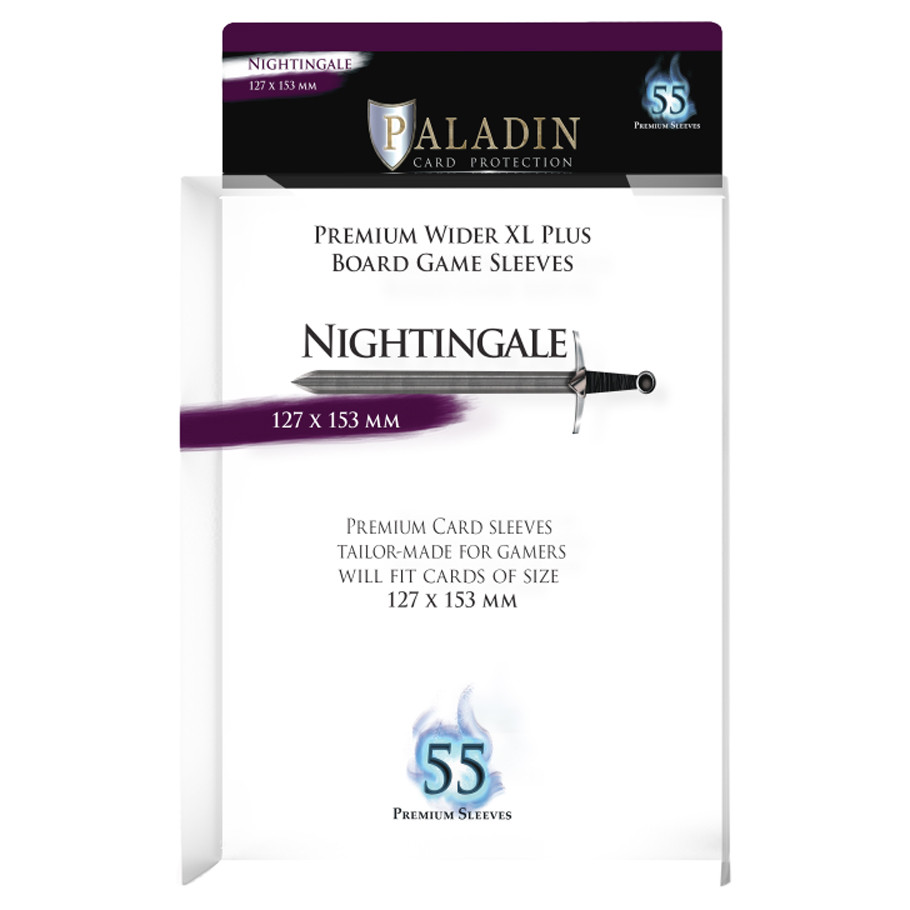 PALNGHCLR 130 x 156 mm Paladin Nightingale Transparent Deck Protector - 55 Piece