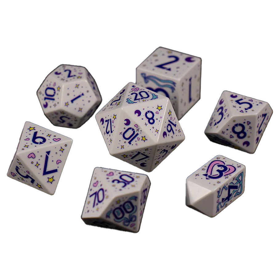 BOT001008 Magic Princess Dice - Set of 7