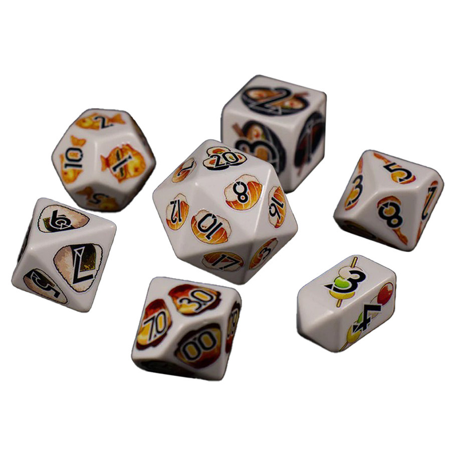 BOT001004 Kawaii Cuisine Dice - Set of 7