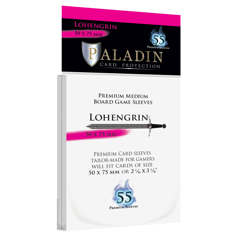 PALLOHCLR 52 x 77 mm Paladin Lohengrin Transparent Deck Protector - 55 Piece
