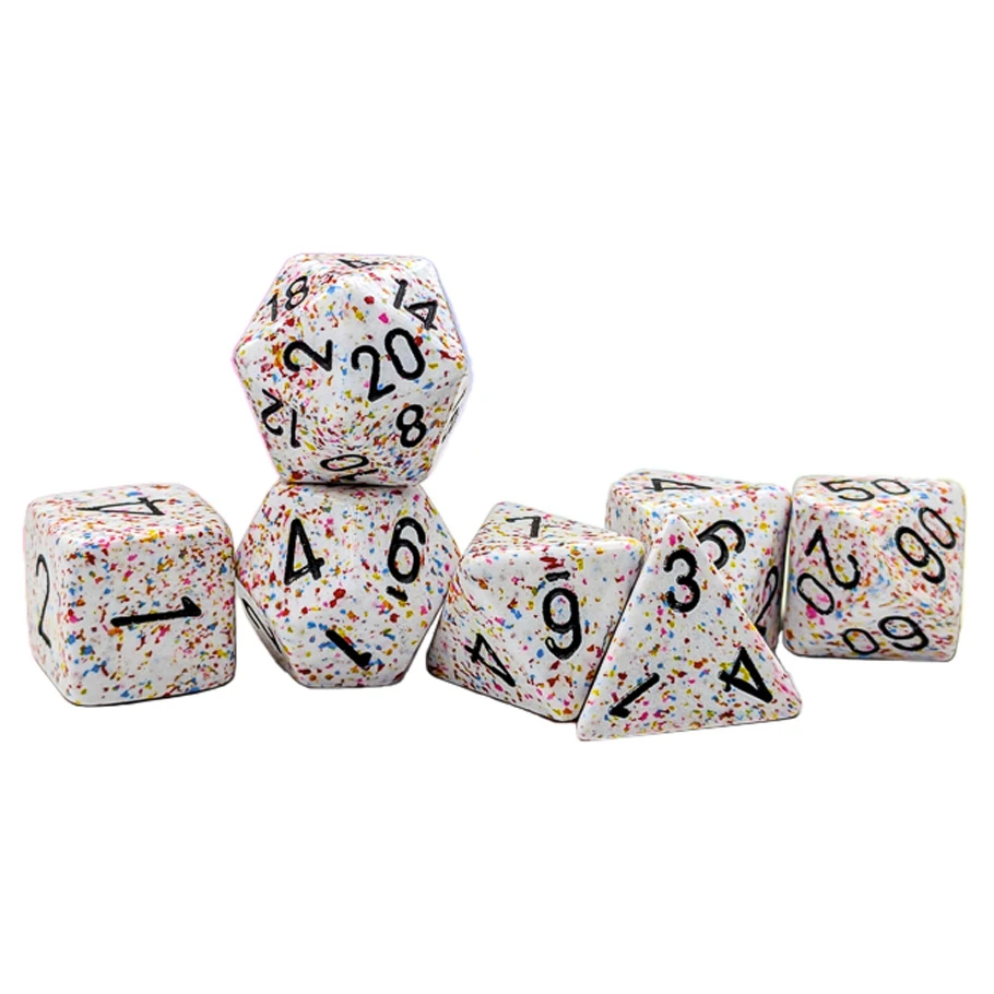 CHX25321 Speckled Birthday Dice Game - Set of 7
