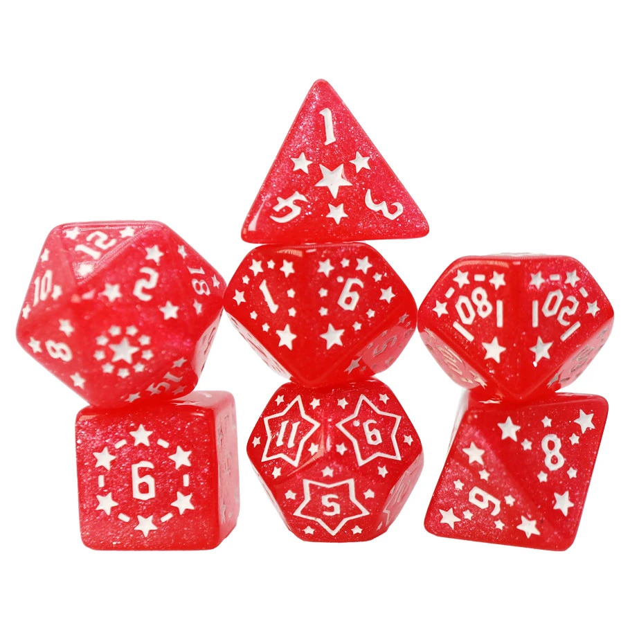 FBG2683 Shooting Stars Lithium Dice Game - Set of 7