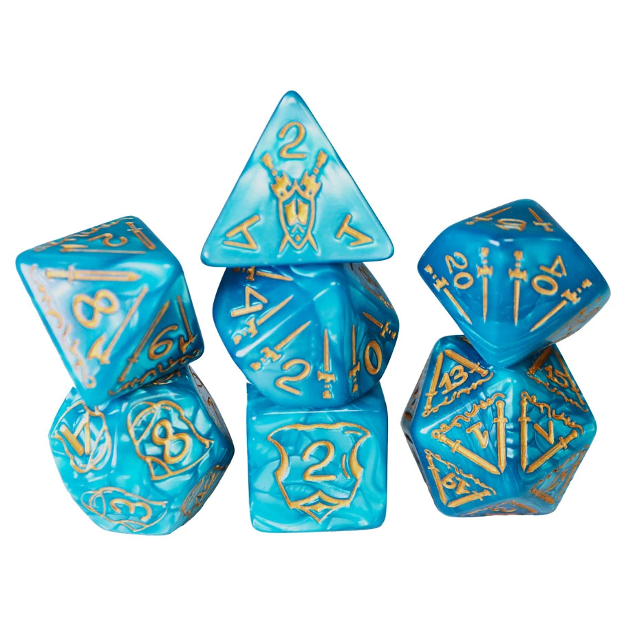 FBG2682 25 mm Queens Armory Holy Dice Game - Set of 7
