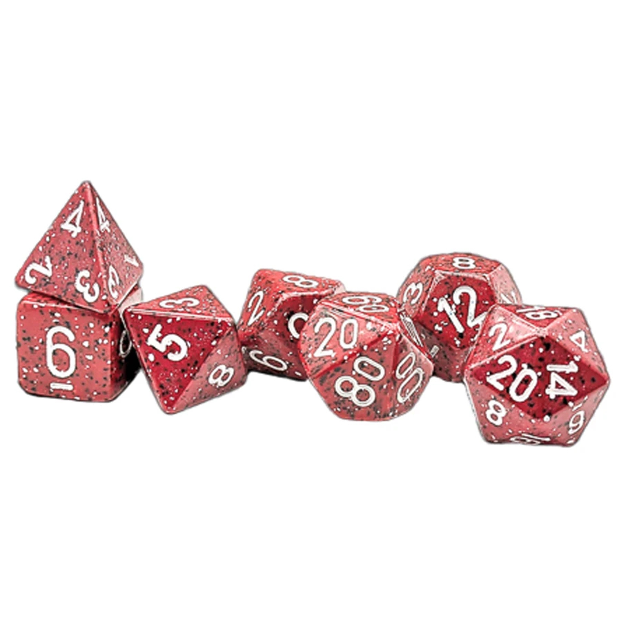 CHX25374 Speckled Lava Stone Dice Game - Set of 7
