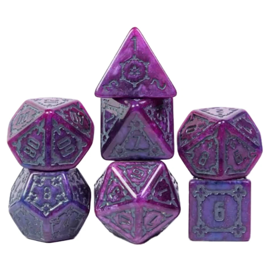 FBG1012 25 mm Castle Dice Game, Gray - Set of 7