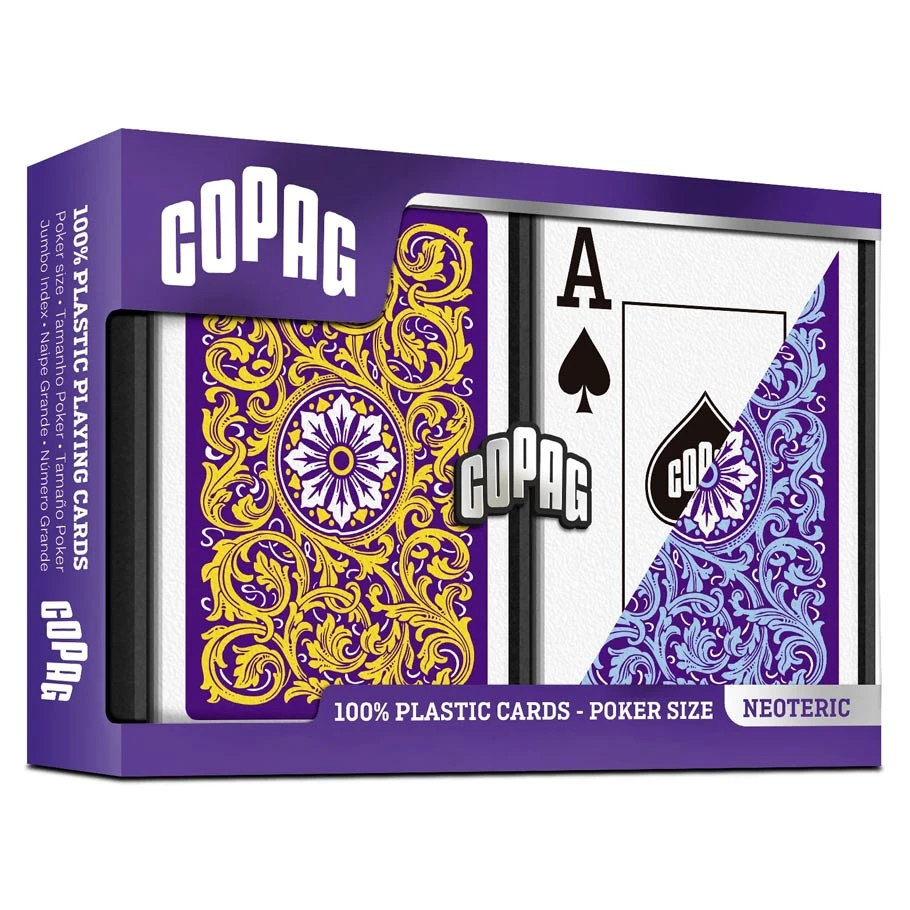 JKR130015512  Neoteric Playing Card Games, Violet & Yellow - Blue